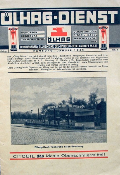 "Oelhag-Dienst" Oelhandels-Gesellschaft Magazine 1932 (2355)